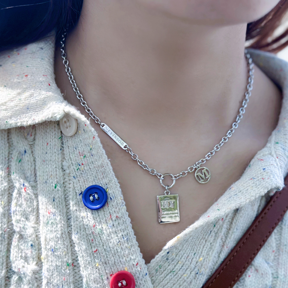 Wu Mei · Li Mei dual-phase Pure Silver Necklace 2