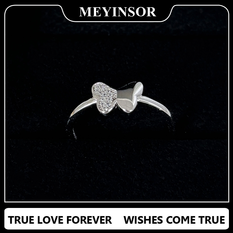 Butterfly Dance · Dynamic Peach Bond Pure Silver Ring