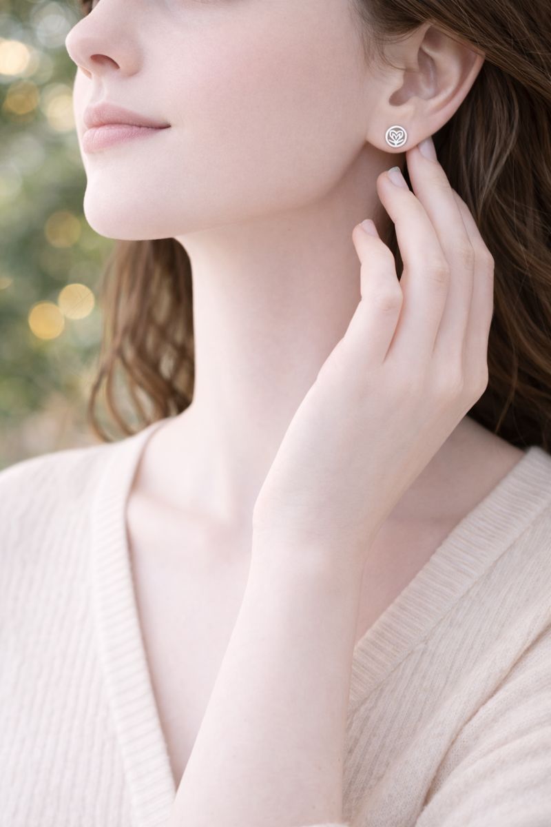 Yuanxin · Yuanrong Shouyuan Pure Silver Earrings