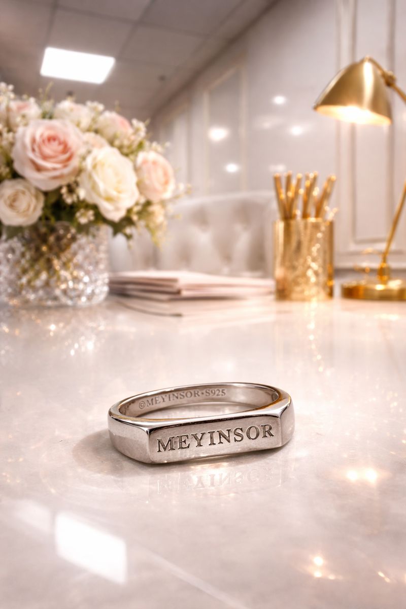 A pure silver ring for "No Embarrassment · Good Fortune and Prosperity" 4