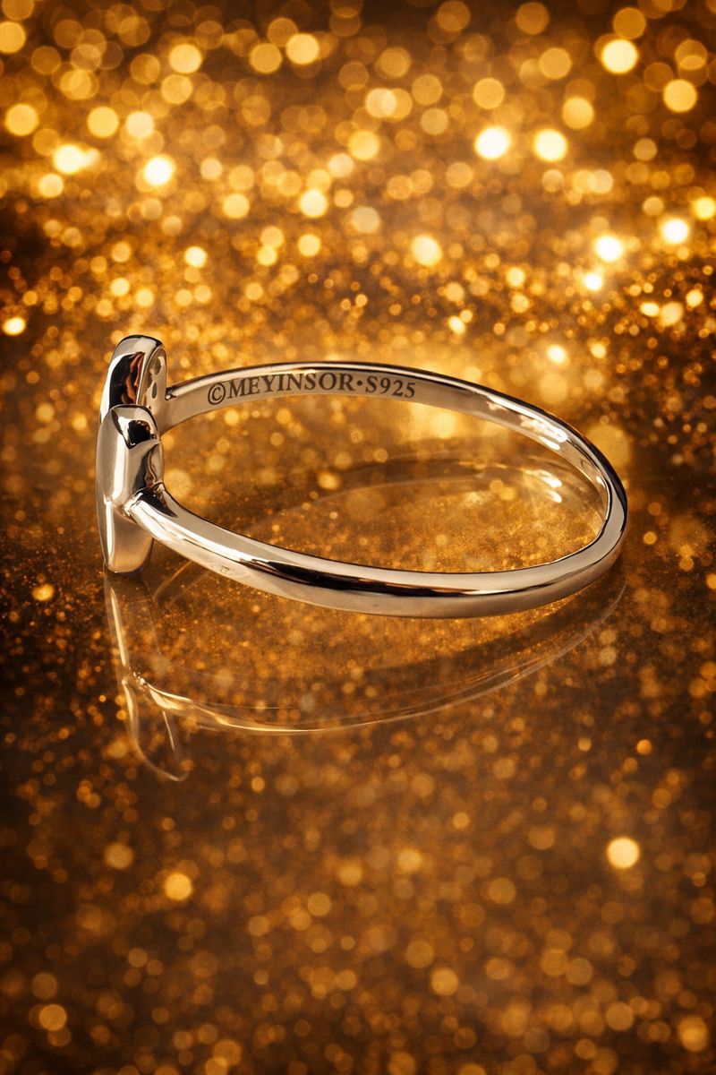 Butterfly Dance · Dynamic Peach Bond Pure Silver Ring 3