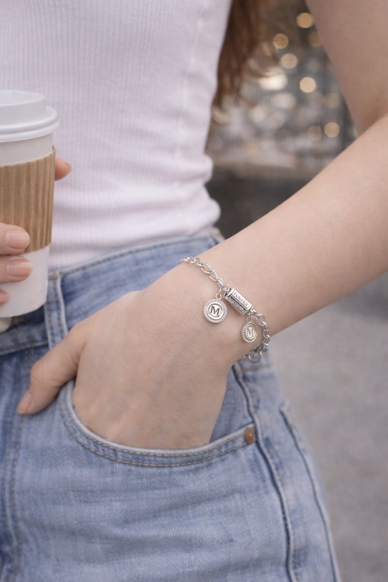 "Life Wheel · Breaking Misfortune and Bringing Good Fortune Pure Silver Bracelet. 2