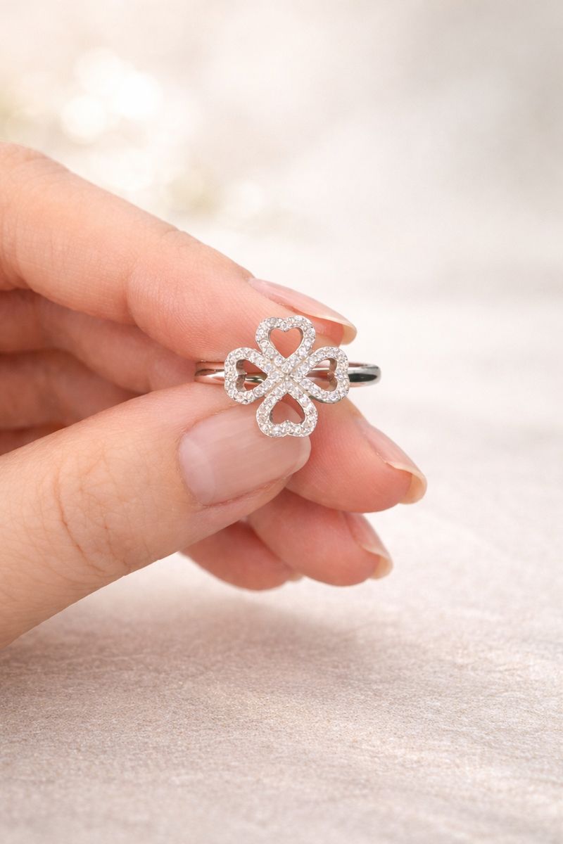 Lucky · Fortune Comes Pure Silver Ring 7