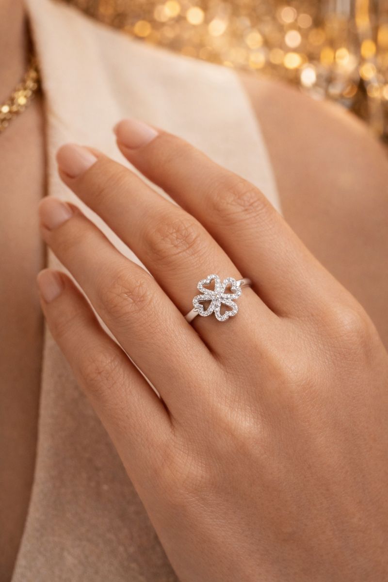Lucky · Fortune Comes Pure Silver Ring 8