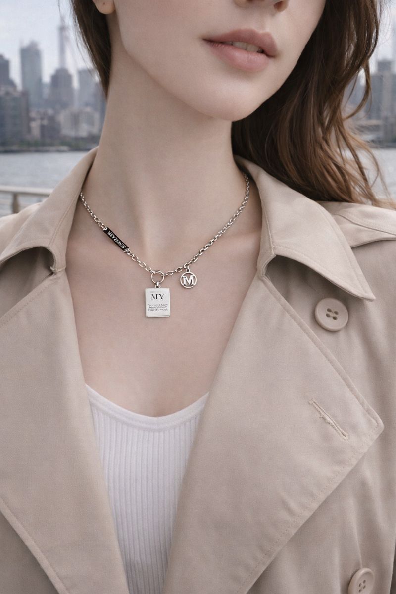 Wu Mei · Li Mei dual-phase Pure Silver Necklace 11