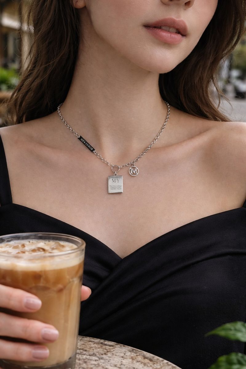 Wu Mei · Li Mei dual-phase Pure Silver Necklace 10