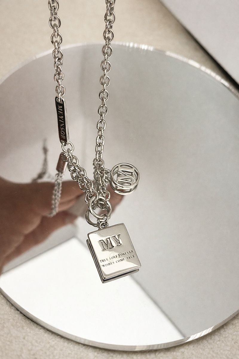 Wu Mei · Li Mei dual-phase Pure Silver Necklace 8