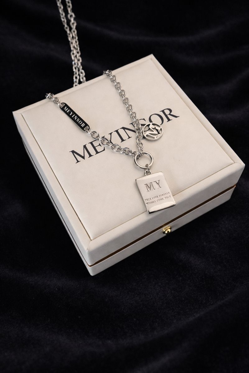 Wu Mei · Li Mei dual-phase Pure Silver Necklace 7