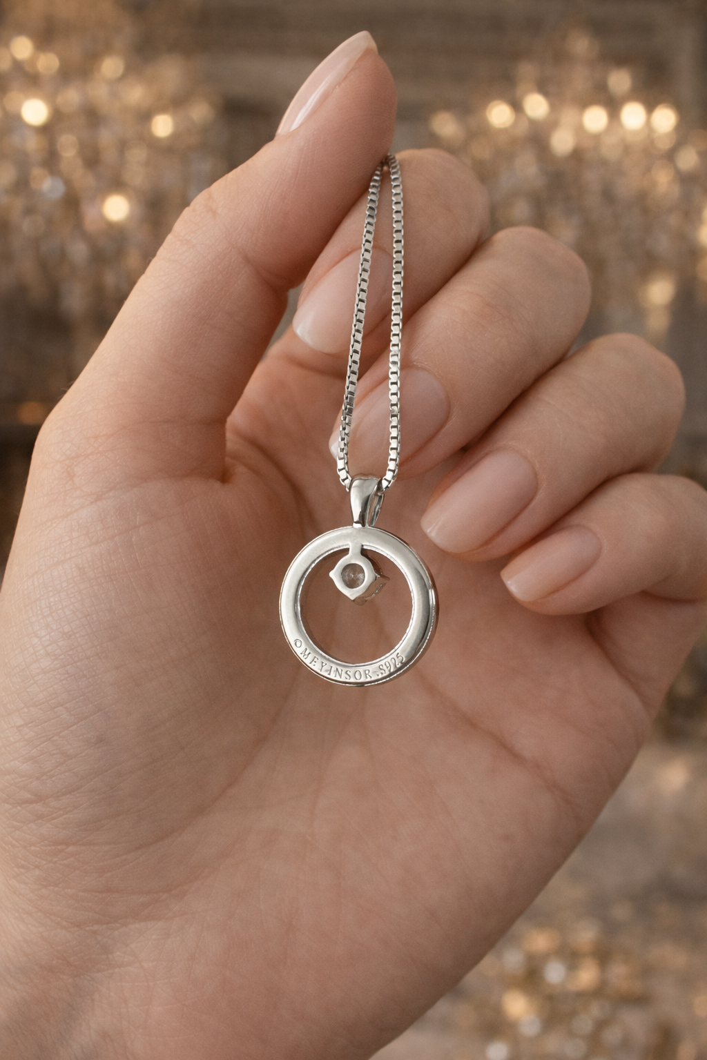 心曜 · 圓光自明純銀項鏈 8