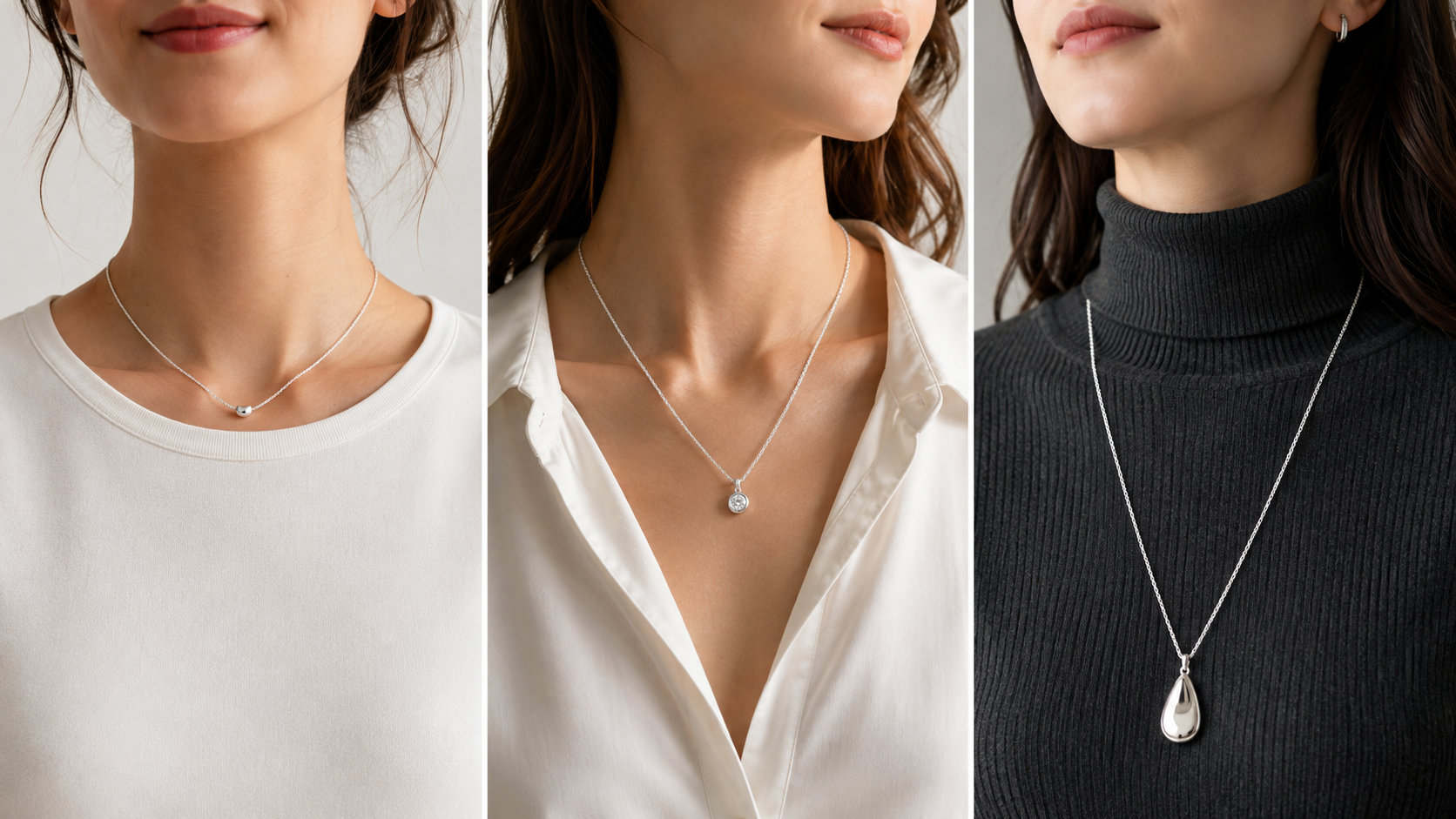 How to Choose a Silver Necklace Length: Collarbone, Short and Mid-Length Chains